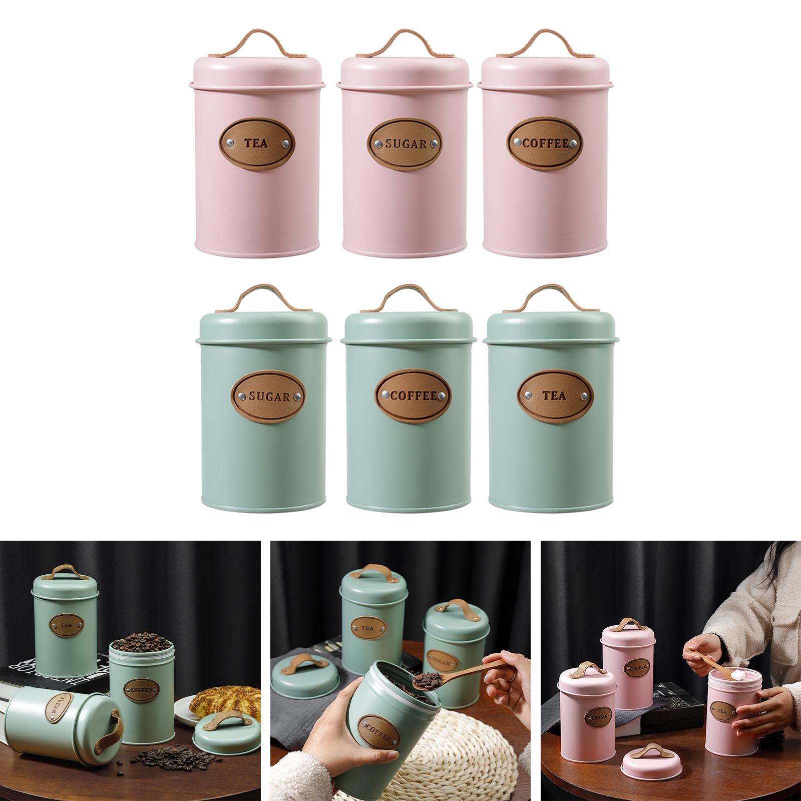 Coffee Tea Sugar Container Set - Ensemble de 3 récipients de cuisine