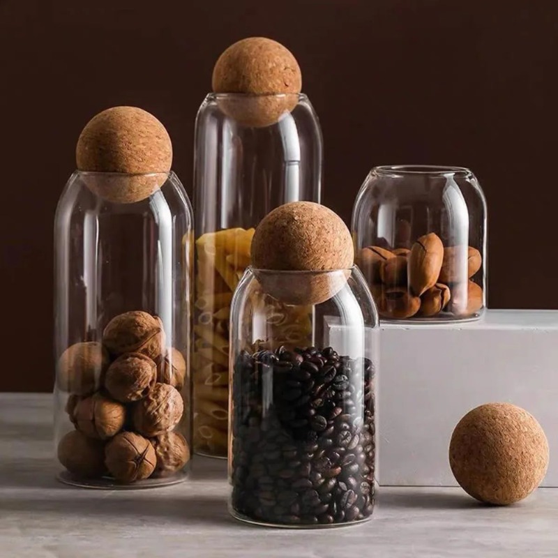 Coffee Tea Sugar Container Set - Bocaux de rangement en verre avec