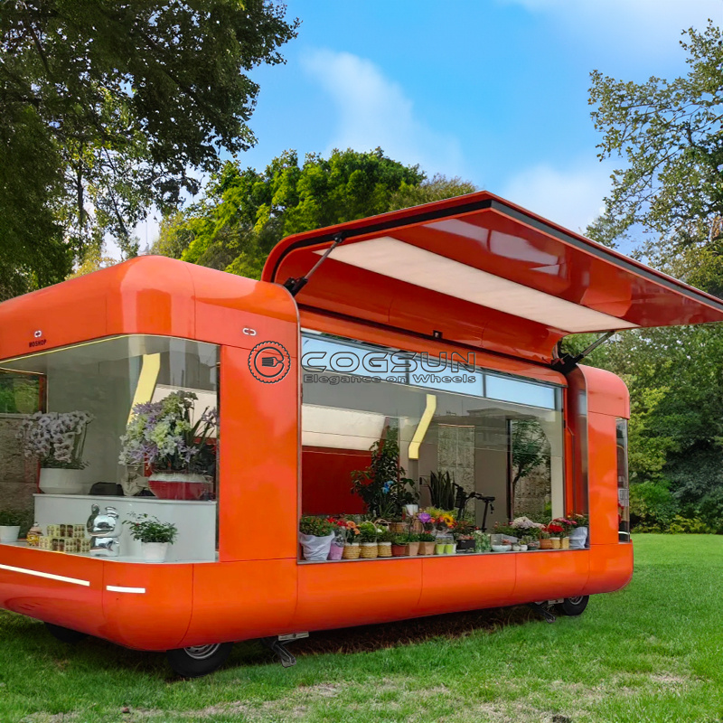 Coffee Tea Van - Remorque de nourriture Mobile de rue,