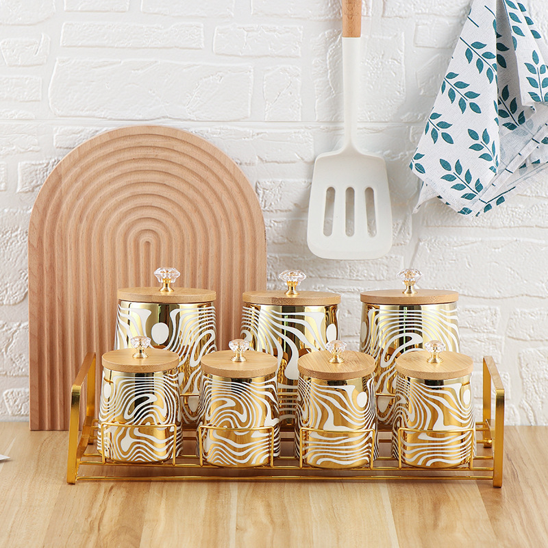 Coffee Tea And Sugar Canister Set - Ensemble de 7 boîtes de cuisine