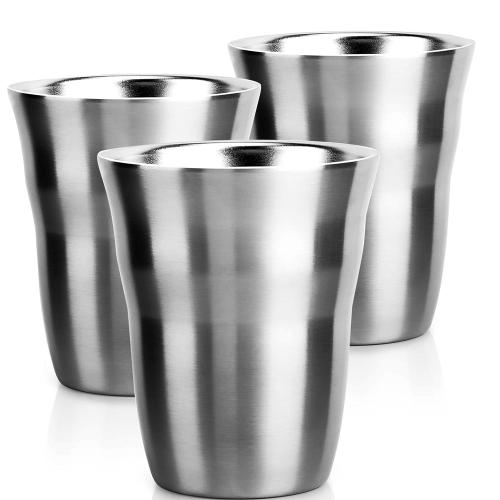 Double Wall Mug - Paquet de 2/3 tasses en métal