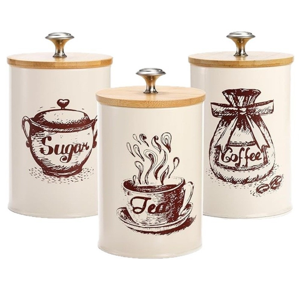 Ensemble de 3 boîtes à café en - Coffee Tea Sugar Container Set avis et prix