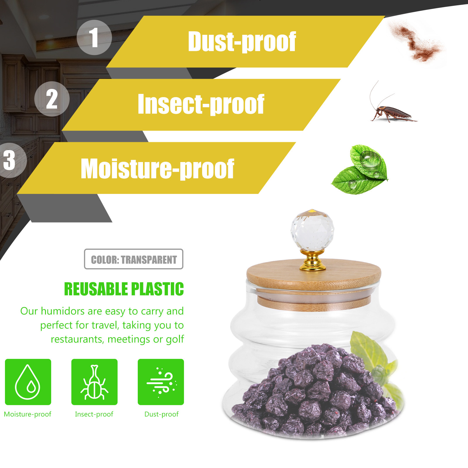 Pot de conservation en verre t - Coffee Tea Bean Leaf avis et prix