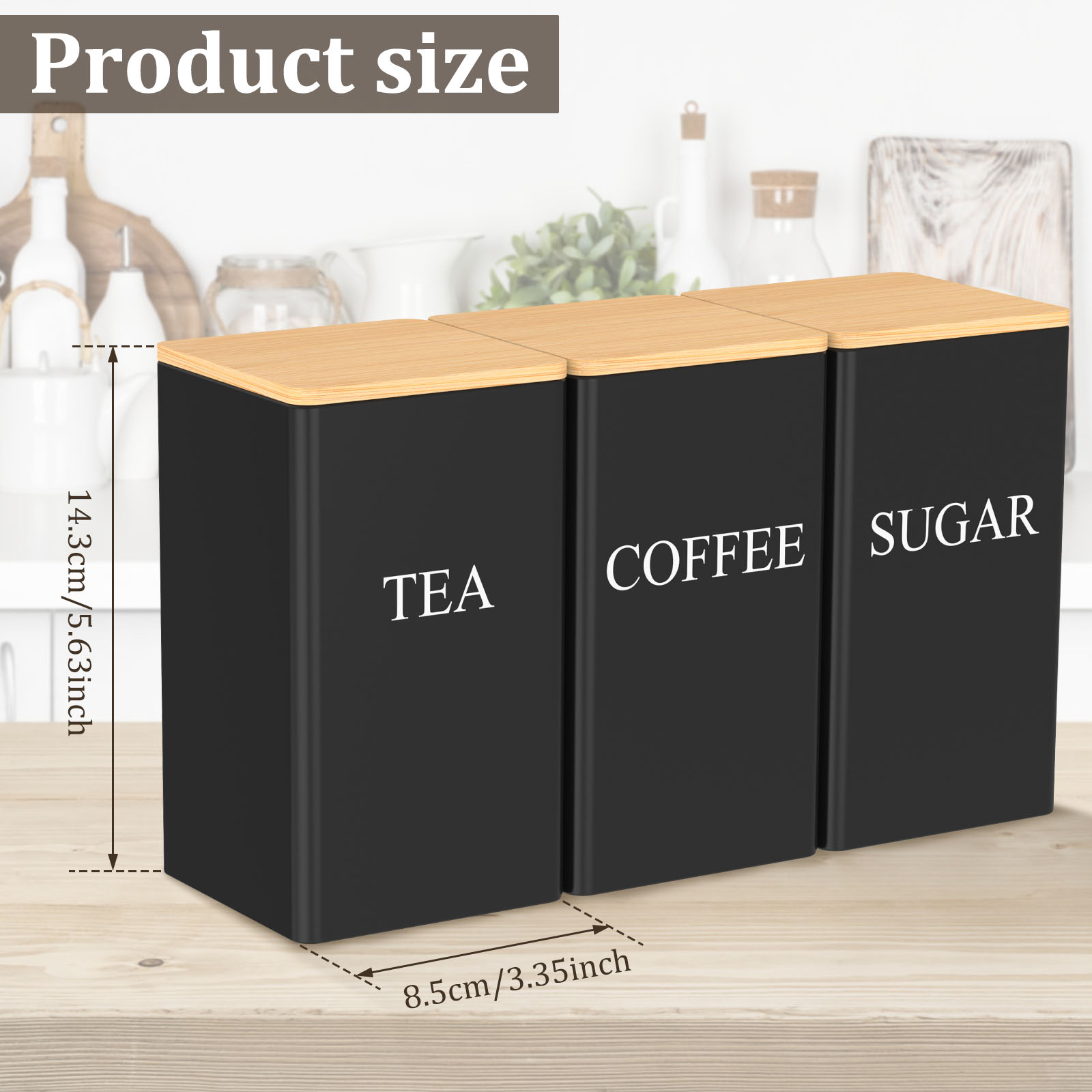 Ensemble de boîtes hermétiques - Coffee Tea Sugar Container Set avis et prix