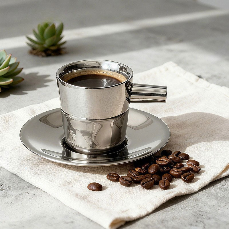 Lot de 2 tasses à café en acie - Double Wall Mug avis et prix