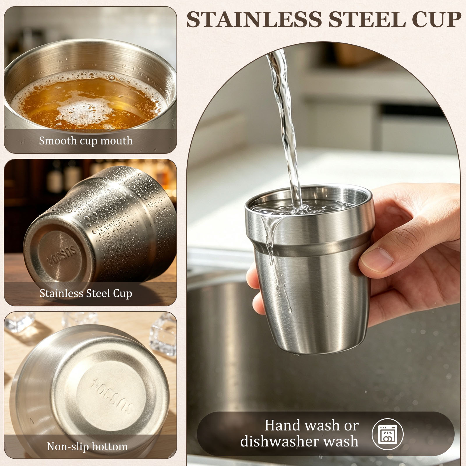 5/10 tasses empilables en acie - Double Wall Mug avis et prix